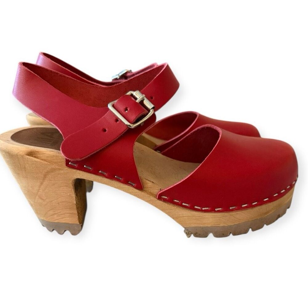 HTF MIA Swedish Abba Platform Clogs Size 6-6.5 - Picture 2 of 8